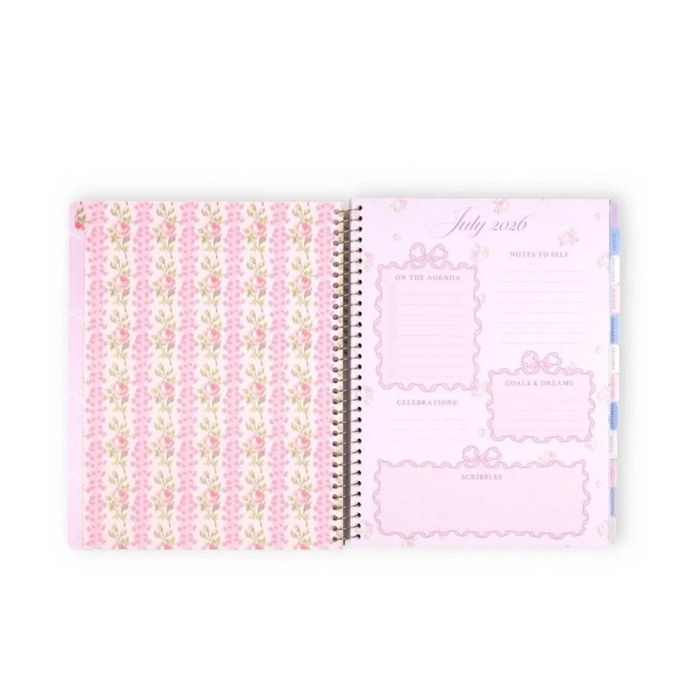 Love Shack Fancy Teacher Planner 2026 2027 Ribbon Rosa Floral LSF Target NEW